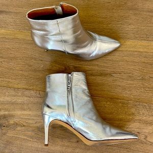 Ankle Boots silver Leather
